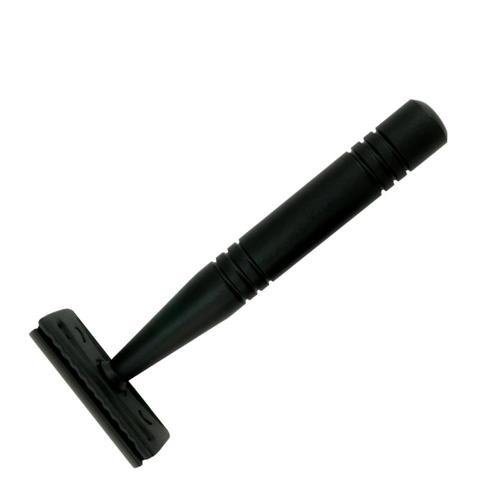 safety razor, long handle razor, double edge razor, mens shaving tool, Onyx razor, eco friendly shaving