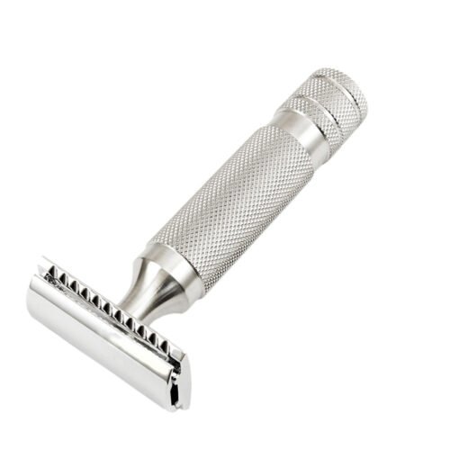 stainless steel razor, heavy duty shaving razor, 175g safety razor, classic barber razor, professional shaving tool, mens grooming razor