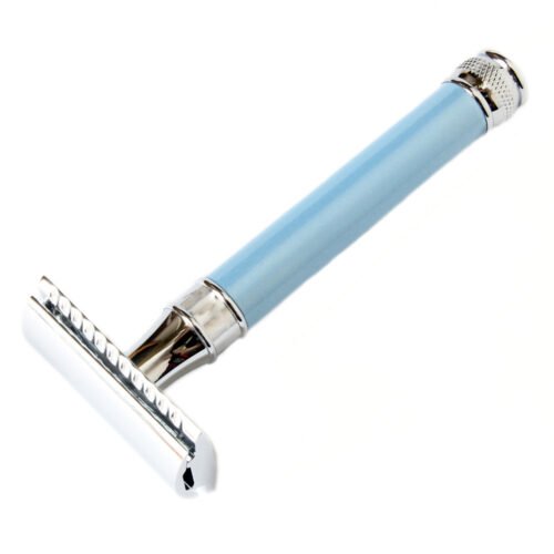 Experience a smooth, precise, and comfortable shave with the Aqua Color Double Edge Safety Razor, designed for both beginners and experienced wet shavers. Crafted with a sleek aqua-blue finish, this razor combines modern style with traditional shaving performance. Its balanced weight ensures better control, reducing irritation and delivering a close, clean shave every time. The double-edge blade system allows you to achieve professional-level grooming results while minimizing razor burn and skin sensitivity. Built from durable, high-quality metal construction, this safety razor is designed for long-term use and sustainability, making it an eco-friendly alternative to disposable razors. Aqua Color Double Edge Safety Razo