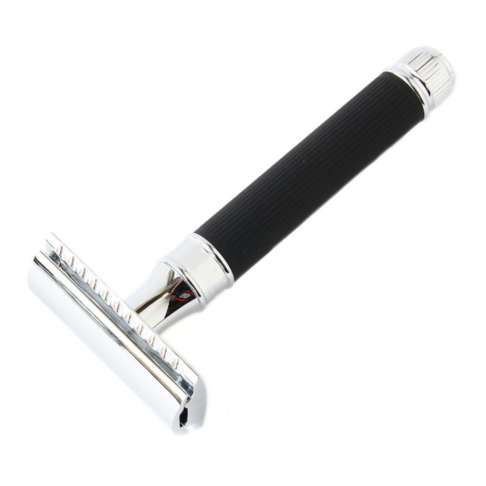 Traditional Safety Razor Lined Form Closed Comb Razor | Classic Double Edge Shaving Razor