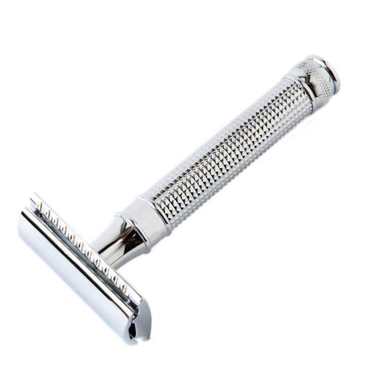 Traditional 3 Diamond Black DE Safety Razor Closed Comb