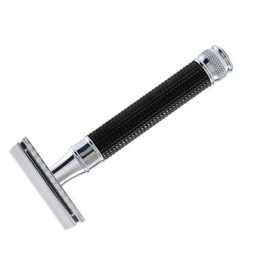 Traditional 3 Diamond Black DE Safety Razor Closed Comb