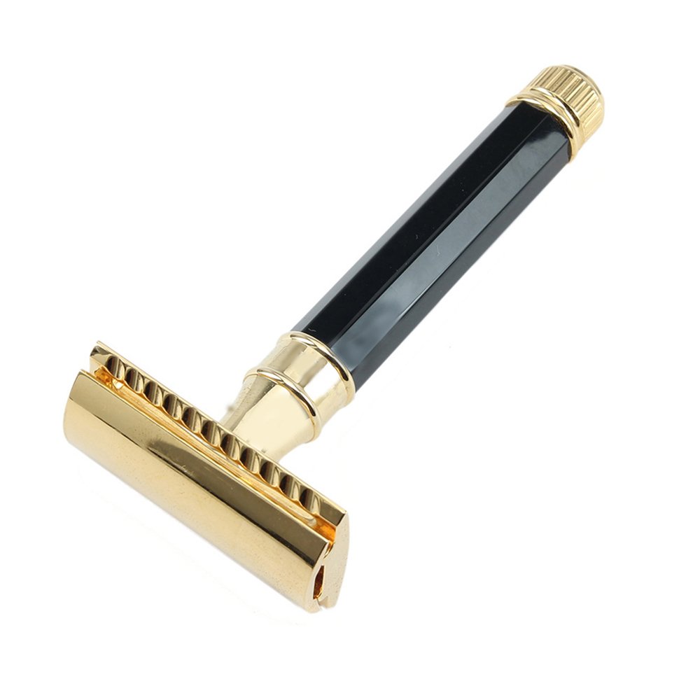 Black and Chrome DE Safety Razor