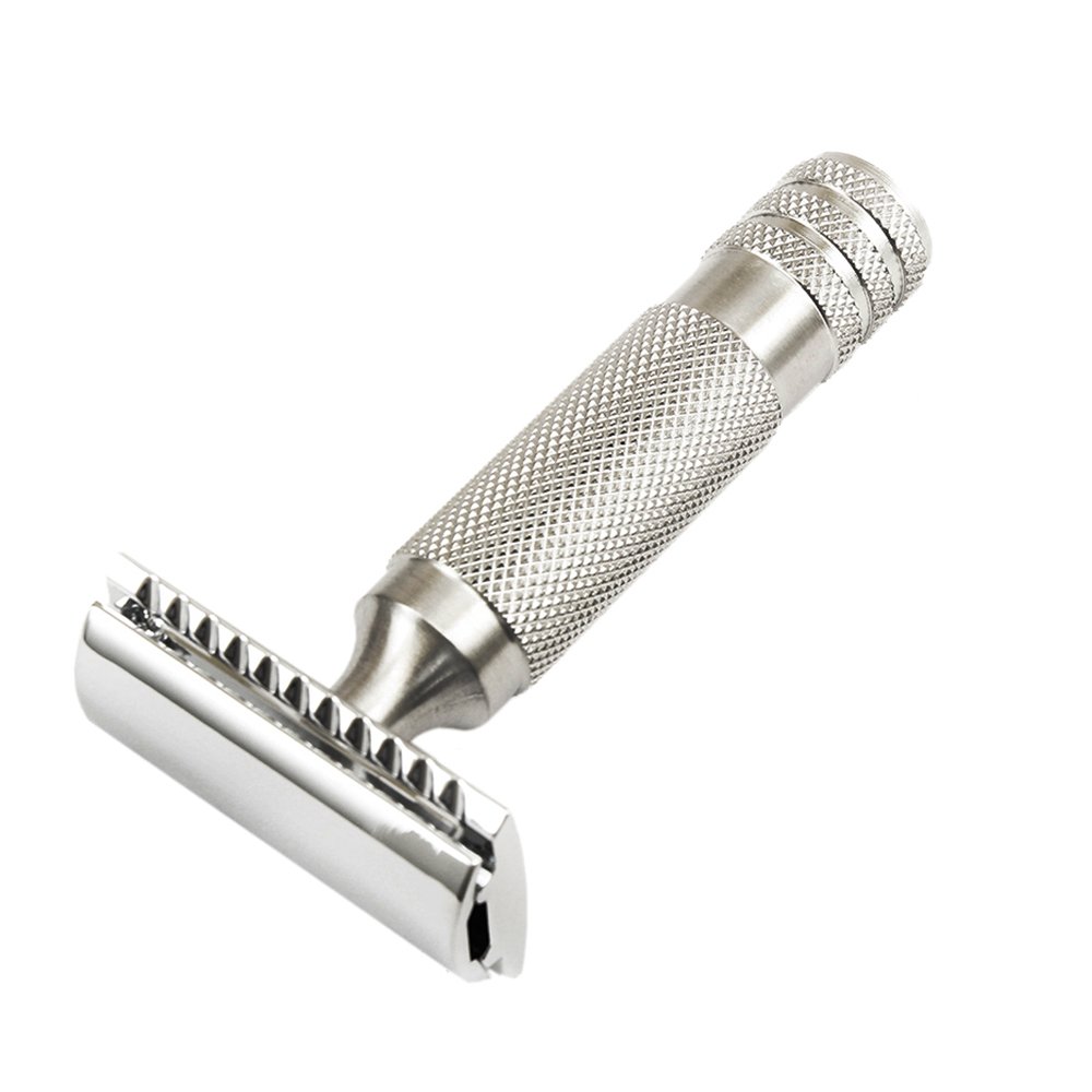 Heavy & Short Stainless Steel Safety Razor – Precision Double Edge Wet Shaving Razor - Image 2