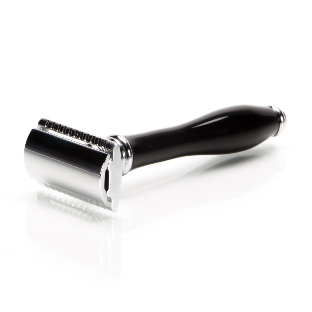 Matte Black Double Edge Safety Razor for Precision Wet Shaving