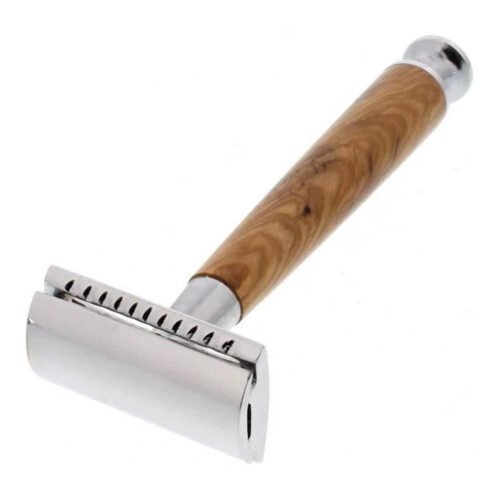 Classic Nature Wooden Long Handle Double Edge Safety Razor