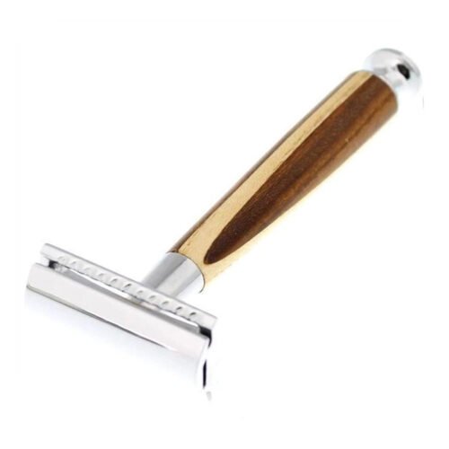 Classic Nature Wooden Long Handle Double Edge Safety Razor