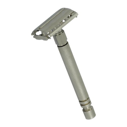Butterfly Safety Razor with Long Black Handle