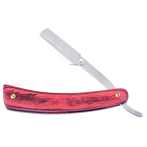 Wood handle Straight Razor replaceable blade
