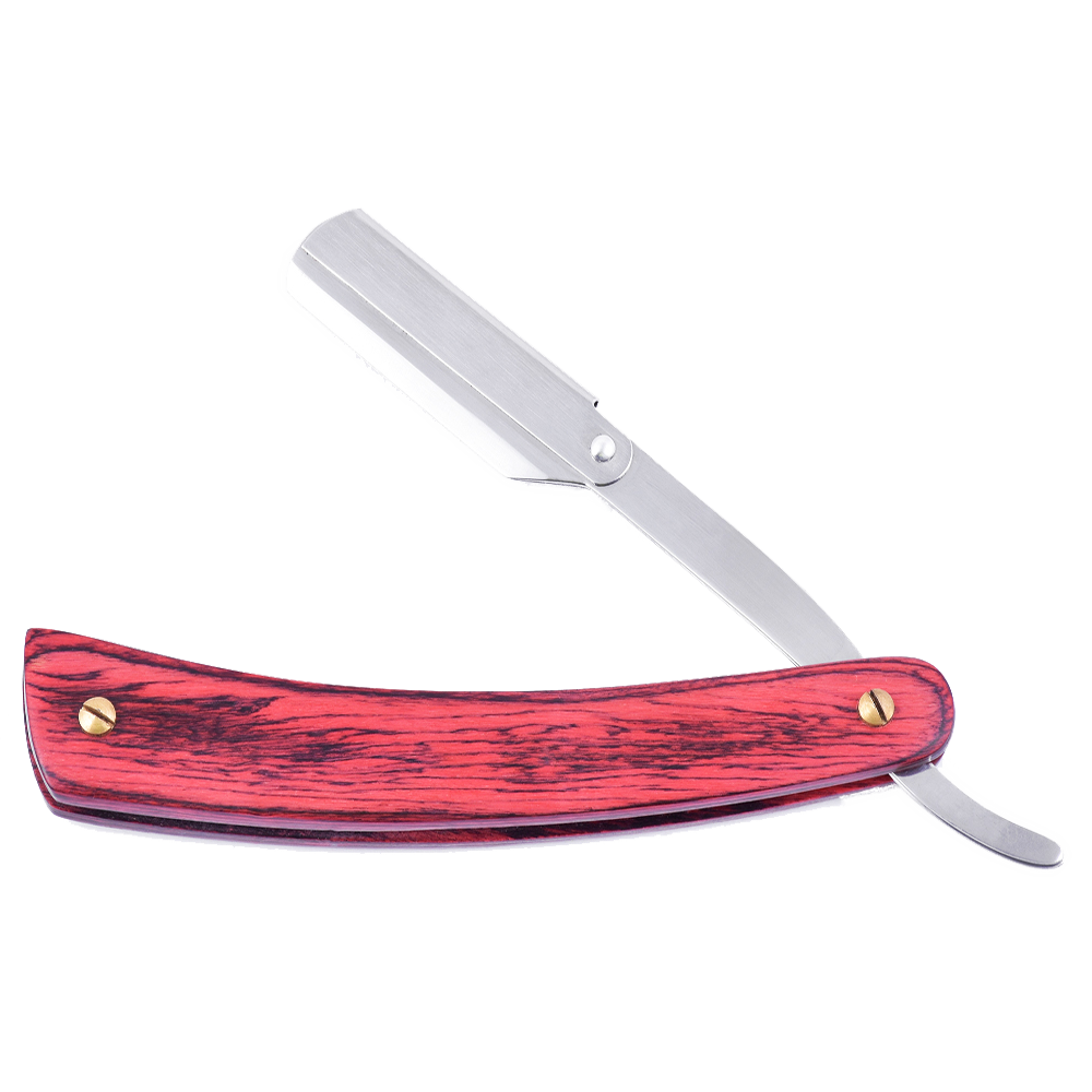 Wood handle Straight Razor replaceable blade