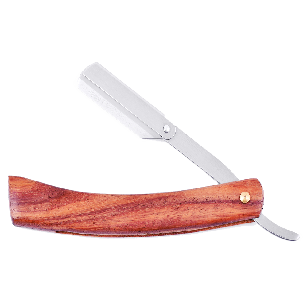 Wood handle Straight Razor replaceable blade