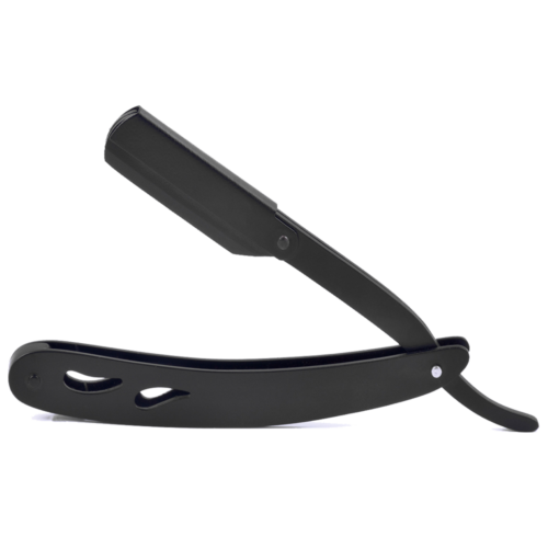 Professional Black Metal Straight Shaving Razor