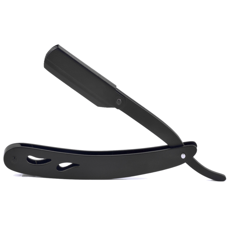 Professional Black Metal Straight Shaving Razor