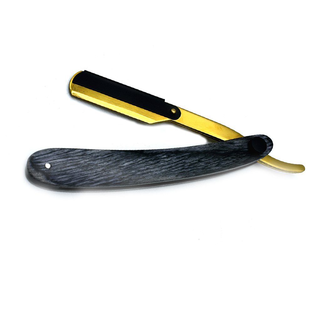 Premium Wooden Handle Black & Gold Double Edge Safety Razor - Image 6