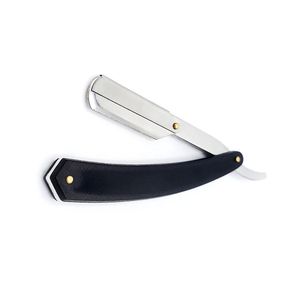 Plastic Handle Half Blade Straight Razor