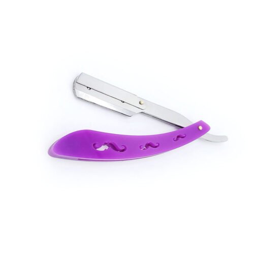 Premium Purple Paper Coated Straight Shaving Razor