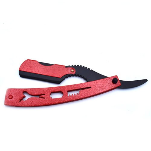 Premium Red & Black Straight shaving Razor with Box