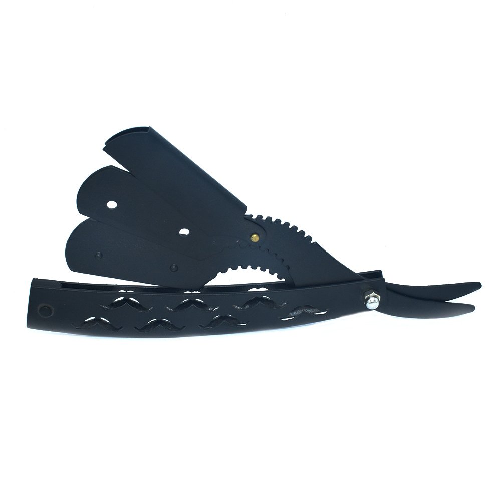 Heavy Duty Matte Black Straight Razor - Image 3