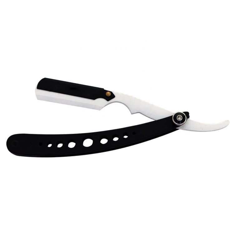 Professional Black & Chrome Plated Straight Razor