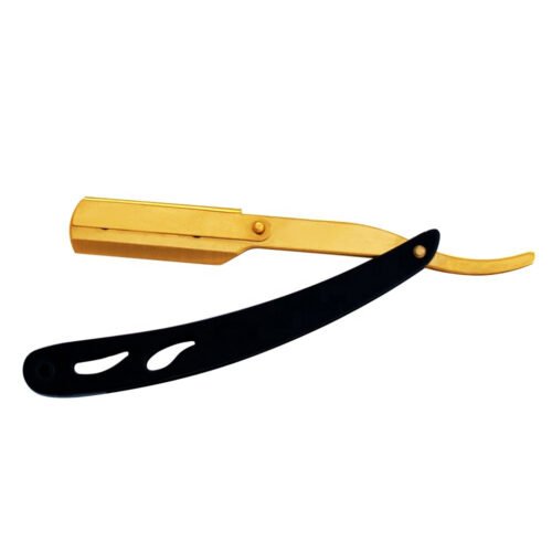 Best Selling Gold and Black Straight Razor