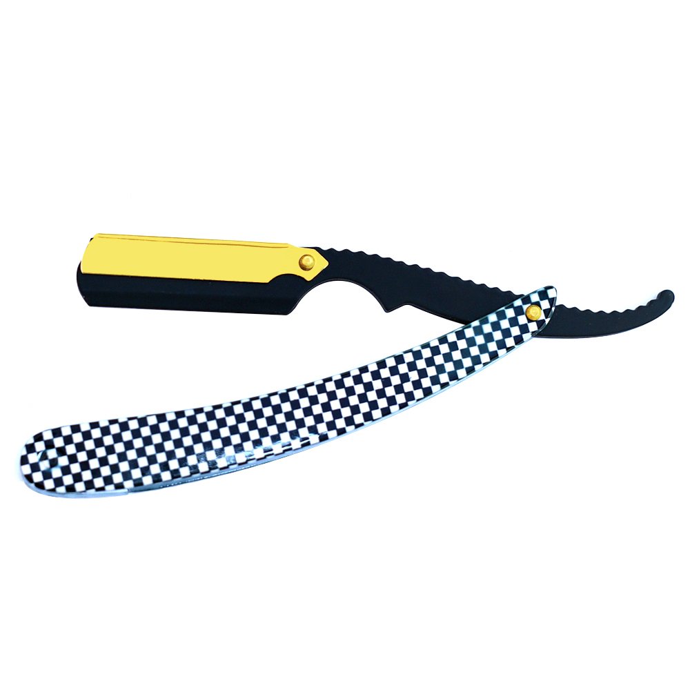 Black & White Paper Coated Straight Shaving Razor | Professional Barber Cut-Throat Razor