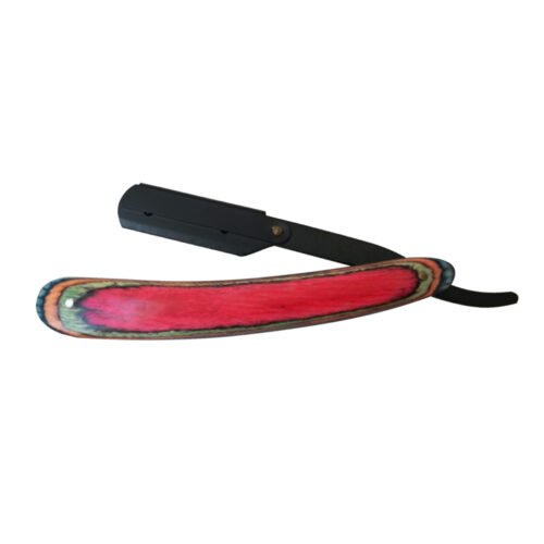 Premium Wood Handle Black Straight Shaving Razor