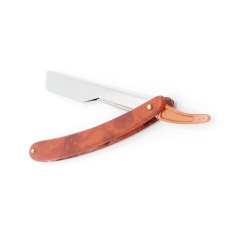 Wooden Color Plastic Straight Razor
