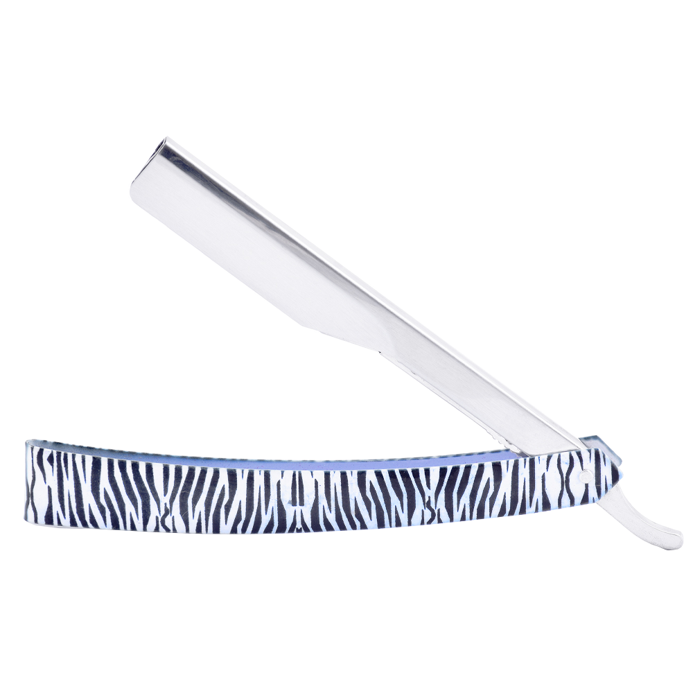 Zebra Straight Shaving Razor Plastic Handle