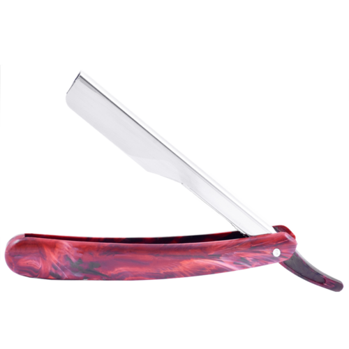 Dark Brown Straight Shaving Razor Plastic Handle