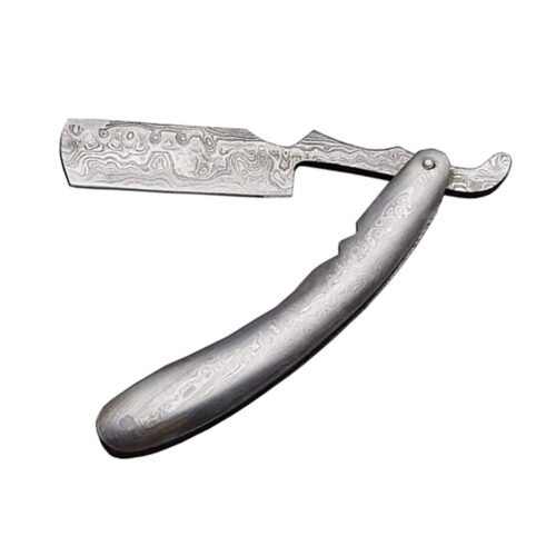 Custom Handmade Damascus Barber Razor