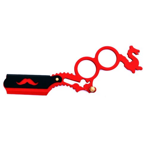 Dragon Handle Black & Red Paper Coated Finger Razor