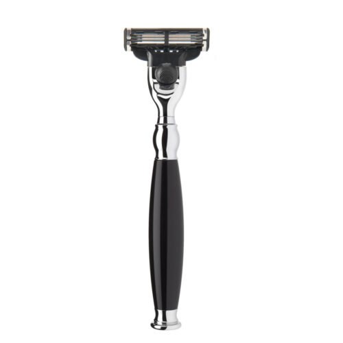 Black Mach 3 Shaving Razor Long Handle