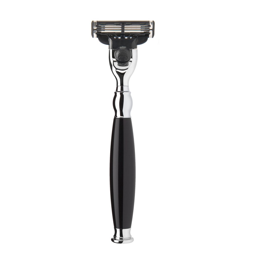 Black Mach 3 Shaving Razor Long Handle