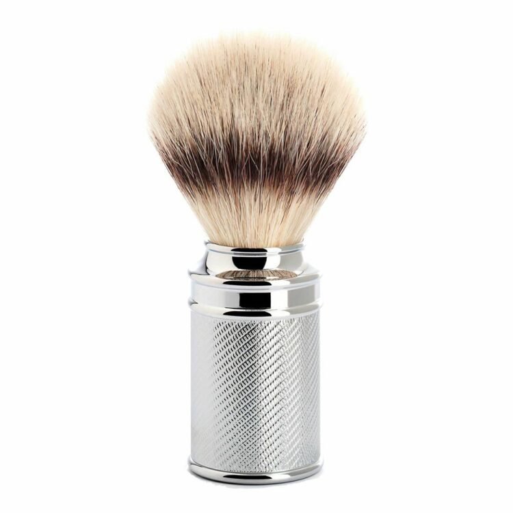 Stainless Shaving Brushes in Knurling
