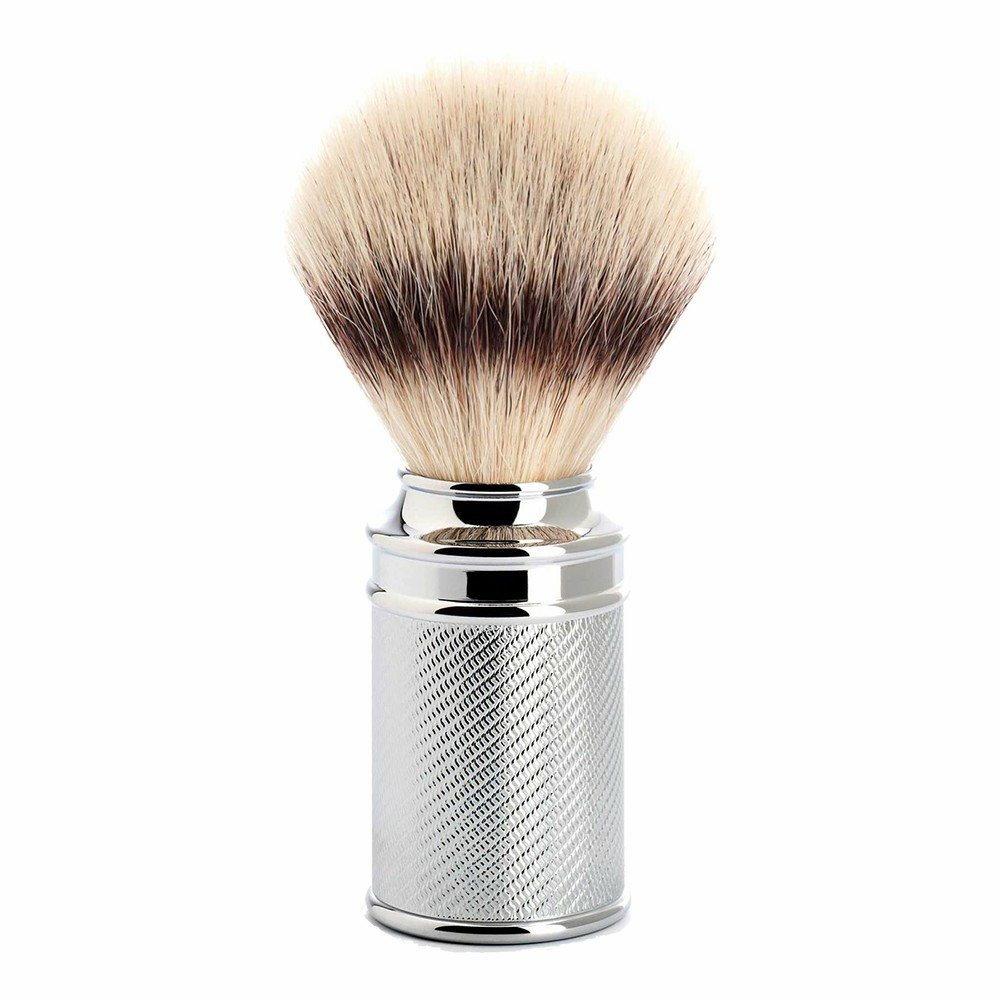 Stainless Shaving Brushes in Knurling