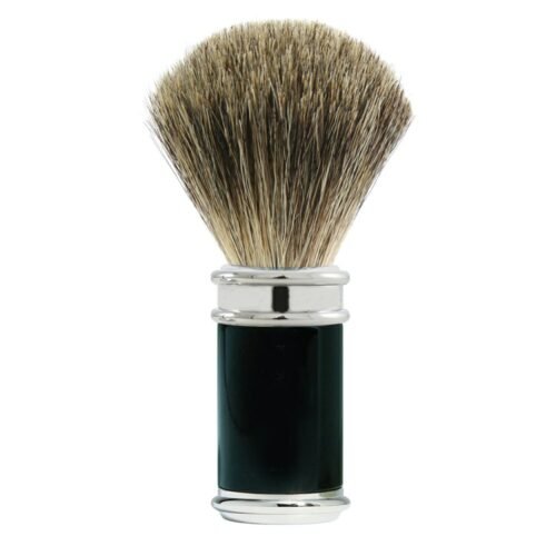 Black And Chrome Badger Shaving Brush