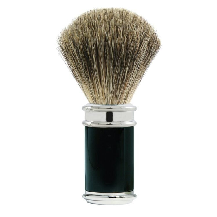Black And Chrome Badger Shaving Brush