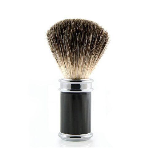 Black Lined Shaving Brush