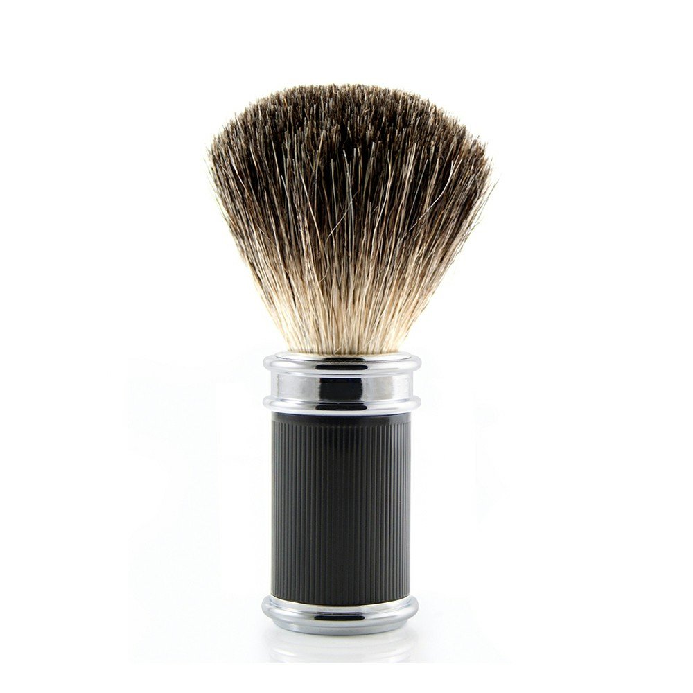 Black Lined Shaving Brush