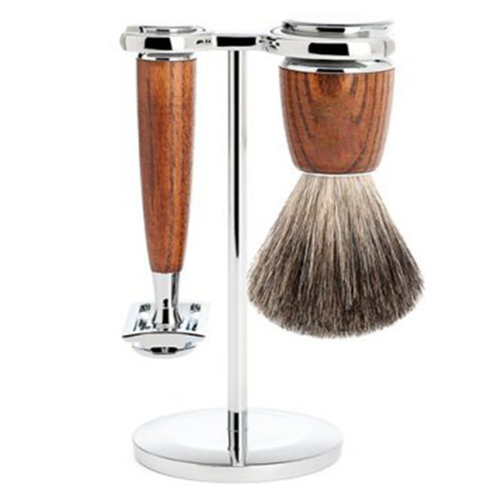 Black and Chrome Plated Shaving Set - Image 4