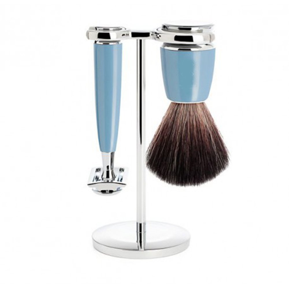 Black and Chrome Plated Shaving Set