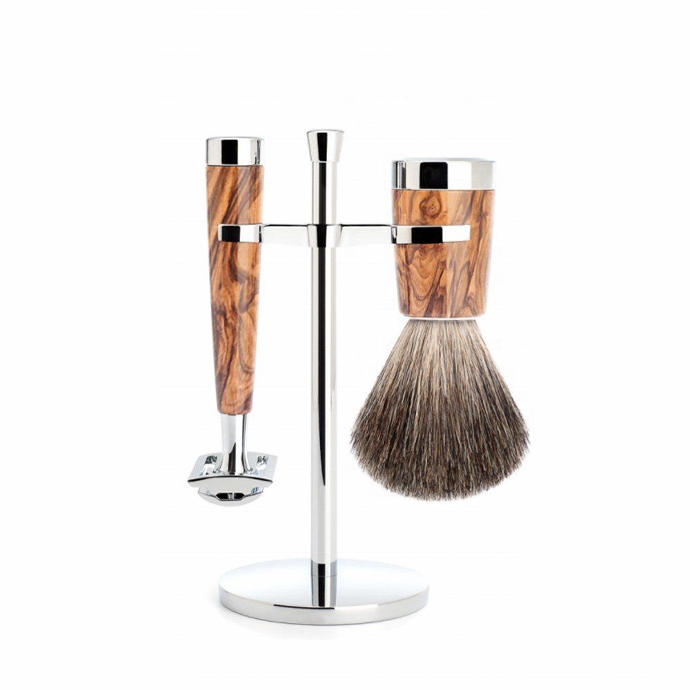 Premium Chrome & Black Shaving Set - Image 8