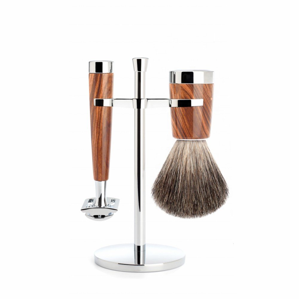 Premium Chrome & Black Shaving Set - Image 9