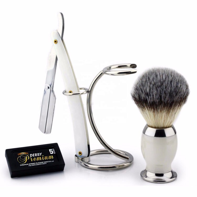 Leo Special White Straight Razor Shaving Set – Professional Wet Shave Kit