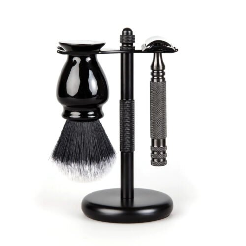 Luxury Men's & Women's Black Shaving Set