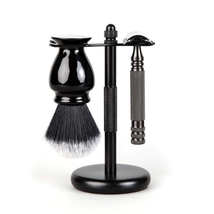 Luxury Men's & Women's Black Shaving Set