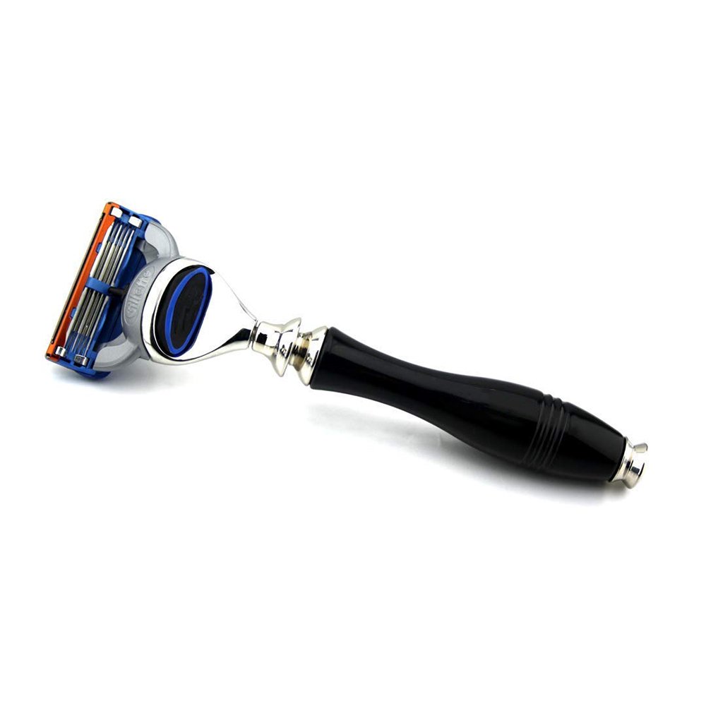 Luxury Black Fusion Shaving Kit with Stand - Image 4