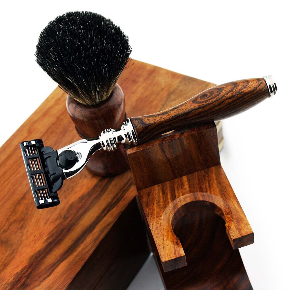 Shaving Set with Rose Wood Box - Image 8