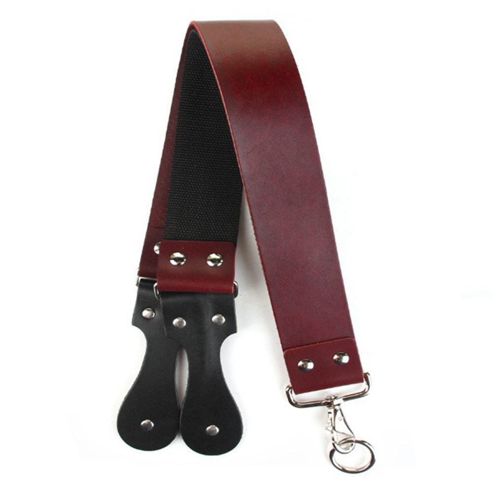 Red Whip Leather Strop with Handle – Leather Sharpening & Polishing Strop
