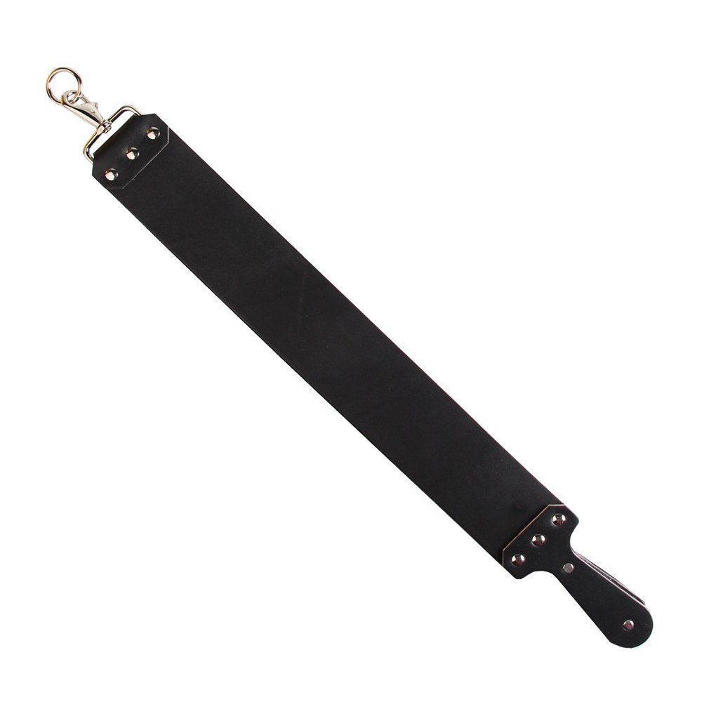 Black Straight Razor Strop Leather Sharpening Strap – Professional Razor Honing & Polishing Tool